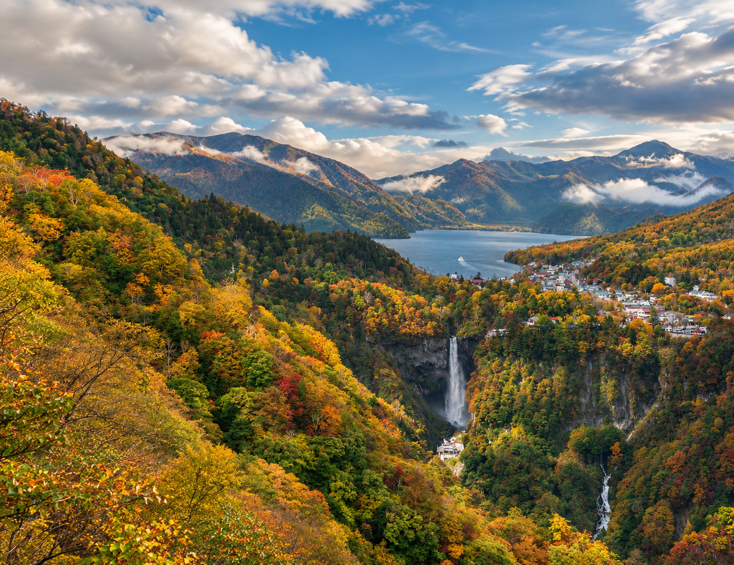 Kegon Falls dramatic vertical cascade in Nikko